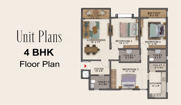 Tribeca Lullanagar Floor Plan